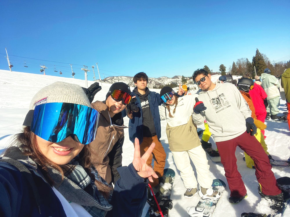 レクリエーションでスノボー